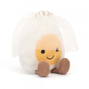 Amuseables Jellycat Boiled Egg Bride 14cm x 9cm x 4cm Blancos | México 5379QSIPZ