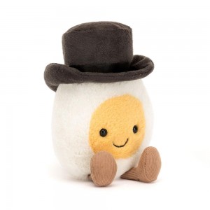 Amuseables Jellycat Boiled Egg Groom 15cm x 9cm x 4cm Blancos | México 8169SVFZM
