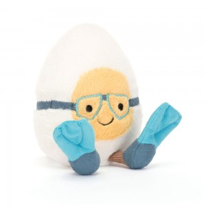 Amuseables Jellycat Boiled Egg Scuba 14cm x 9cm x 4cm Blancos | México 2674RCMHU