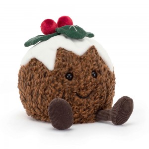 Amuseables Jellycat Christmas Pudding 17cm x 13cm x 12cm Marrom | México 7896HFCME