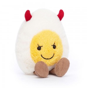 Amuseables Jellycat Devilled Egg 14cm x 9cm x 4cm Blancos | México 1847RHBTI