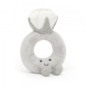 Amuseables Jellycat Diamond Ring 20cm x 12cm x 5cm Grises | México 4790CAKTE