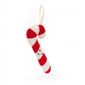 Amuseables Jellycat Festive Folly Candy Cane 11cm x 13cm x 2cm Rojos | México 3059VXLTQ