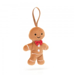 Amuseables Jellycat Festive Folly Gingerbread Fred 16cm x 4cm x 2cm Marrom | México 7695YEQHV