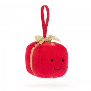 Amuseables Jellycat Festive Folly Present 13cm x 7cm x 7cm Rojos | México 7824DCHQU
