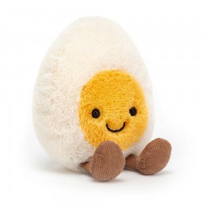 Amuseables Jellycat Happy Boiled Egg 14cm x 9cm x 4cm Blancos | México 5236RBLDV