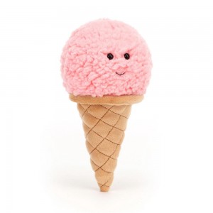 Amuseables Jellycat Irresistible Ice Cream Strawberry 17cm x 8cm x 7cm Rosas | México 9703FZBGU