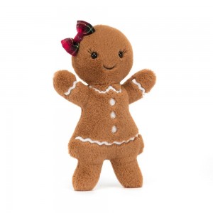 Amuseables Jellycat Jolly Gingerbread Ruby 18cm x 9cm x 2cm Marrom | México 3918FARKN