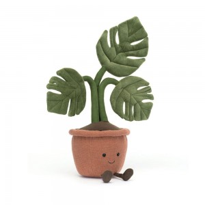 Amuseables Jellycat Monstera Plant 43cm x 15cm x 14cm Verdes | México 8507OXFGD