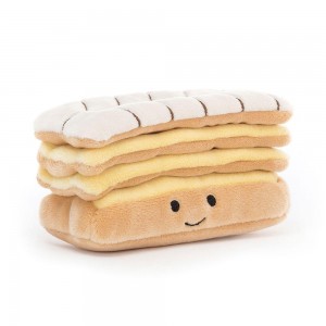 Amuseables Jellycat Pretty Patisserie Mille Feuille 6cm x 10cm x 5cm Beige | México 1768BKEGS