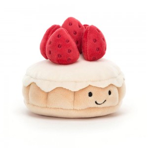Amuseables Jellycat Pretty Patisserie Tarte Aux Fraises 7cm x 10cm x 10cm Beige | México 9753FSDPM