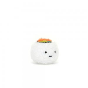 Amuseables Jellycat Sassy Sushi Uramaki 4cm x 5cm x 5cm Blancos | México 6125OWXVS