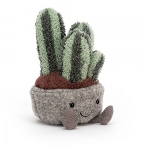 Amuseables Jellycat Silly Succulent Columnar Cactus 18cm x 10cm x 9cm Verdes | México 5813IMSGA