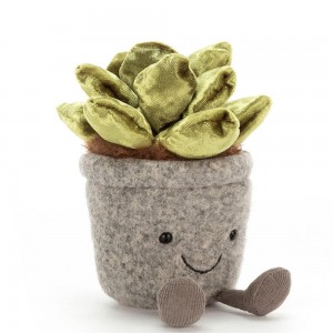 Amuseables Jellycat Silly Succulent Jade 15cm x 7cm x 6cm Verdes | México 5860YKSCV