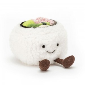 Amuseables Jellycat Silly Sushi California 10cm x 12cm x 10cm Blancos | México 5183TOZQW