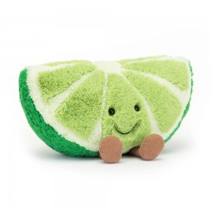 Amuseables Jellycat Slice of Lime 18cm x 25cm x 11cm Verdes | México 9250GFJHD