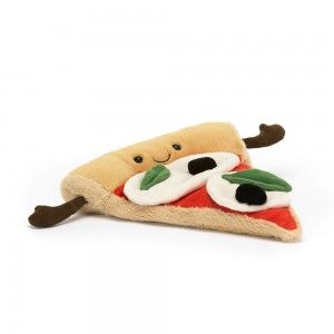 Amuseables Jellycat Slice of Pizza 23cm x 19cm x 5cm Beige | México 2951EVJHX