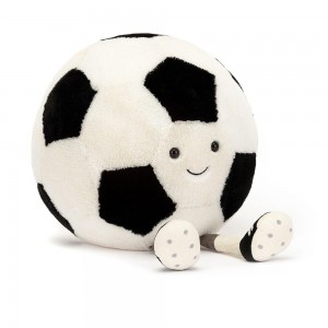Amuseables Jellycat Sports Football 31cm x 21cm x 21cm Blancos | México 3968XUPZV