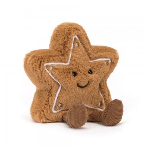 Amuseables Jellycat Star Cookie 13cm x 10cm x 3cm Marrom | México 6389PTNAR