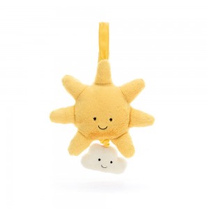 Amuseables Jellycat Sun Musical Pull 20cm x 20cm x 5cm Amarillos | México 5470KLDNR