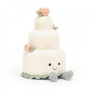 Amuseables Jellycat Wedding Cake 30cm x 19cm x 19cm Blancos | México 5197INTHP