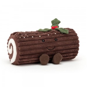 Amuseables Jellycat Yule Log 11cm x 20cm x 8cm Marrom | México 3492GSRKJ