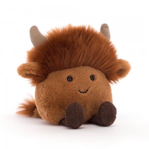 Animals Jellycat Amuseabean Highland Cow 12cm x 9cm x 6cm Marrom | México 9825BGEQW