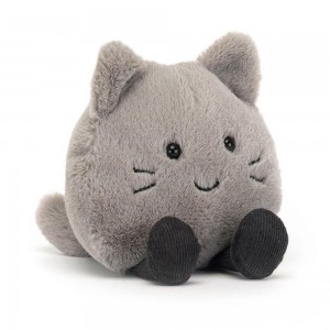 Animals Jellycat Amuseabean Kitty 4.7in x 3.5in x 2.4in Grises | México 6539OMUNG