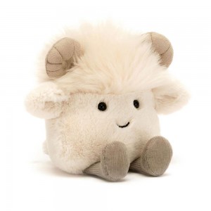 Animals Jellycat Amuseabean Ram 12cm x 9cm x 6cm Blancos | México 1925LFYCW