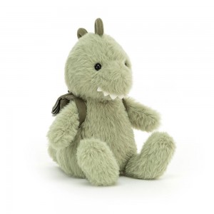 Animals Jellycat Backpack Dino 8.7in x 3.5in x 3.1in Verdes | México 3840IHOPG