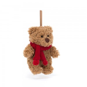 Animals Jellycat Bartholomew Bear Decoration 12cm x 6cm x 5cm Marrom | México 7246VMQNC