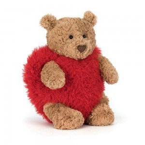 Animals Jellycat Bartholomew Bear 'Heartthrob' 26cm x 12cm x 8cm Marrom | México 0651BDSCY