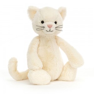 Animals Jellycat Bashful Cream Kitten 31cm x 12cm x 9cm Blancos | México 8754HWGQB