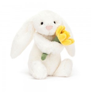 Animals Jellycat Bashful Daffodil Bunny 18cm x 9cm x 8cm Blancos | México 4216QDTXC