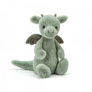 Animals Jellycat Bashful Dragon 31cm x 12cm x 9cm Verdes | México 5804LYXQO