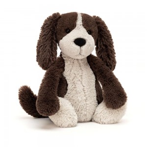 Animals Jellycat Bashful Fudge Puppy 12.2in x 4.7in x 3.5in Marrom | México 8137ZQYUM