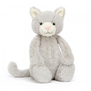 Animals Jellycat Bashful Kitty 31cm x 12cm x 9cm Grises | México 3498TSKQC