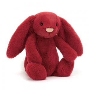Animals Jellycat Bashful Luxe Bunny Scarlett 31cm x 12cm x 9cm Rojos | México 2579JAOZV