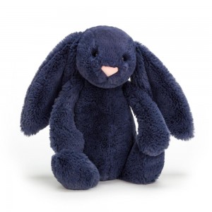 Animals Jellycat Bashful Navy Bunny 31cm x 12cm x 9cm Azules | México 5493EMKHZ