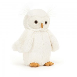 Animals Jellycat Bashful Owl 27cm x 10cm x 10cm Blancos | México 5249NGHEB