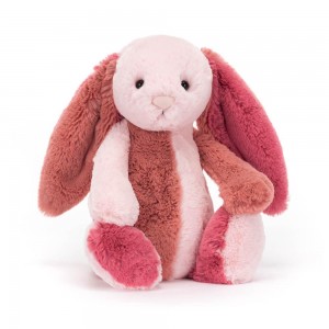 Animals Jellycat Bashful Patchwork Coralia Bunny 31cm x 12cm x 9cm Rosas | México 0562TSRLC