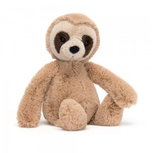 Animals Jellycat Bashful Sloth 31cm x 12cm x 9cm Beige | México 3495RLKWM