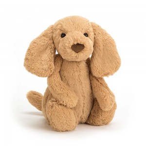 Animals Jellycat Bashful Toffee Puppy 12.2in x 4.7in x 3.5in Marrom | México 1645PLHYX