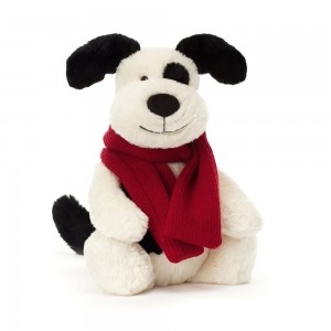 Animals Jellycat Bashful Winter Puppy 12.2in x 4.7in x 3.5in Blancos | México 0418FQDKA