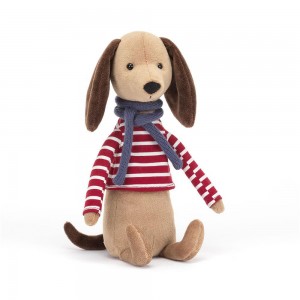 Animals Jellycat Beatnik Buddy Sausage Dog 11.8in x 2.8in x 2in Marrom | México 7431IGQCT