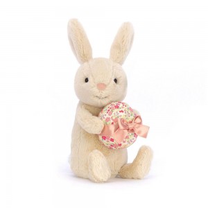 Animals Jellycat Bonnie Bunny with Egg 18cm x 8cm x 6cm Beige | México 2071RAKHV