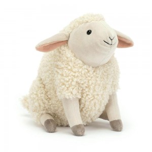 Animals Jellycat Burly Boo Sheep 20cm x 11cm x 14cm Blancos | México 1430IUSTF