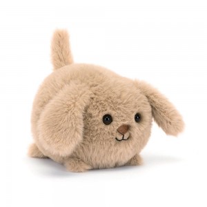 Animals Jellycat Caboodle Puppy 3.9in x 3.5in x 4.3in Beige | México 5216GWXAV