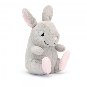 Animals Jellycat Cuddlebud Bernard Bunny 16cm x 10cm x 8cm Grises | México 4709KMZSL