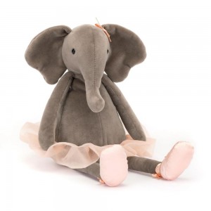 Animals Jellycat Dancing Darcey Elephant 33cm x 9cm x 8cm Grises | México 1430DUNTP